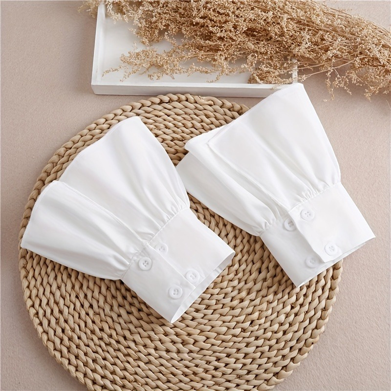 Wrist Wraps - 2 Stuks Ruches Eenvoudige Witte Manchetten