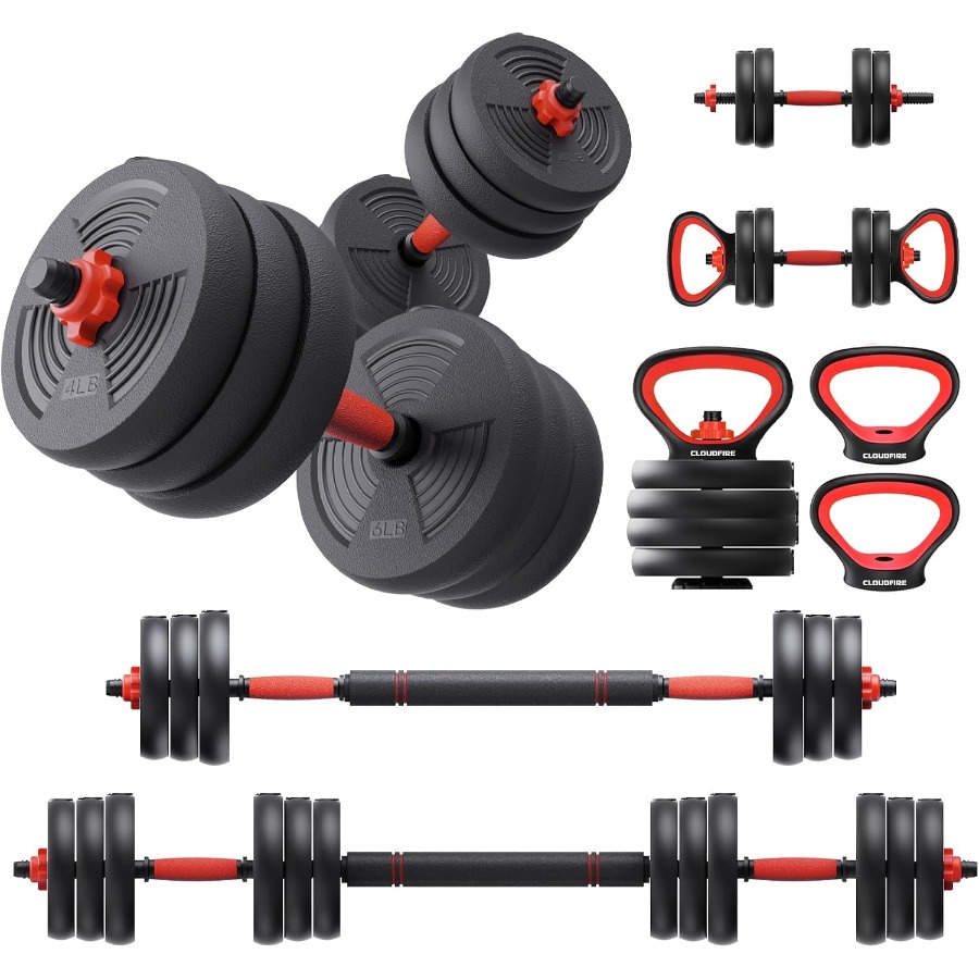 Kettlebell - Verstelbare set dumbbells, 60LB set vrije